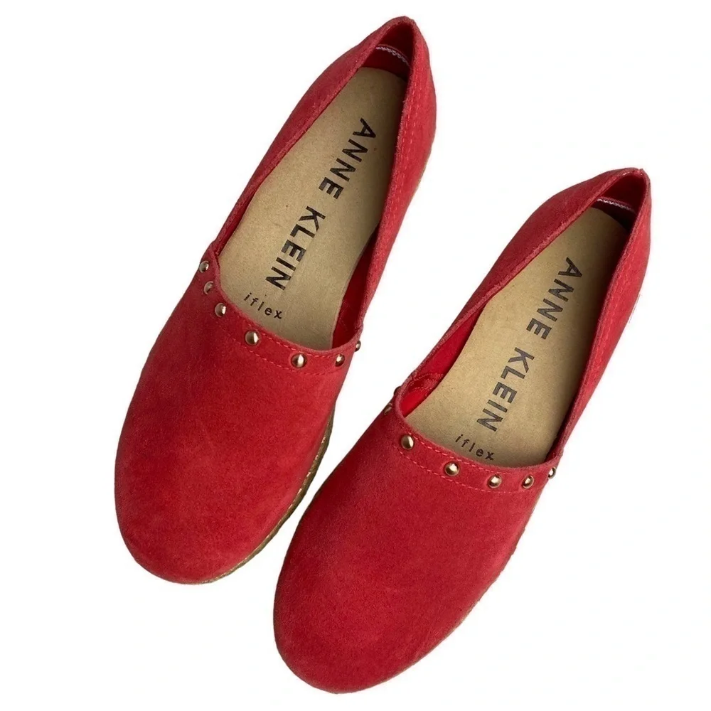 Anne Klein Kaily red Espadrille flat slip on size 6.5
